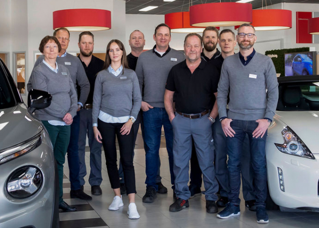 Personalen hos Lindells bil i Billesholm